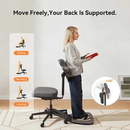 Dynamic Ergonomic Chair with Adjustable Lumbar Support