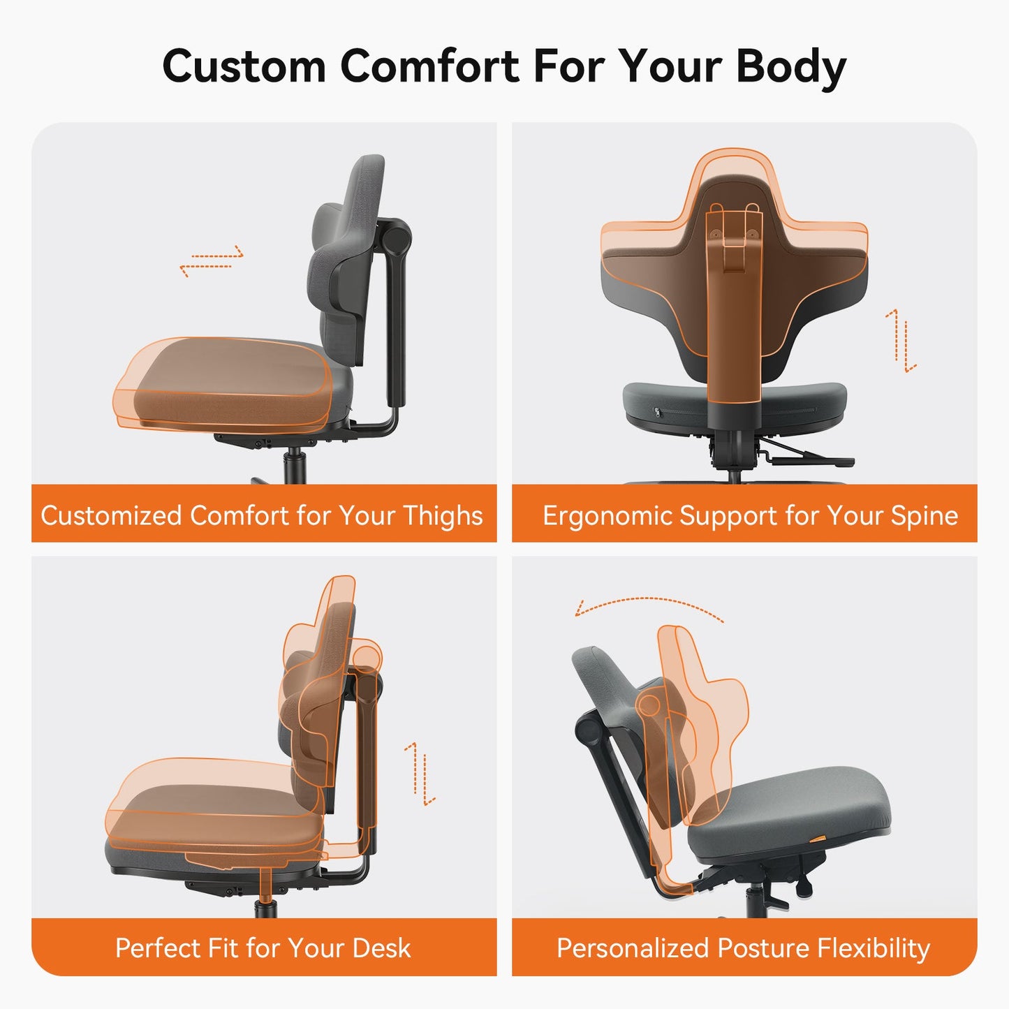 Dynamic Ergonomic Chair with Adjustable Lumbar Support