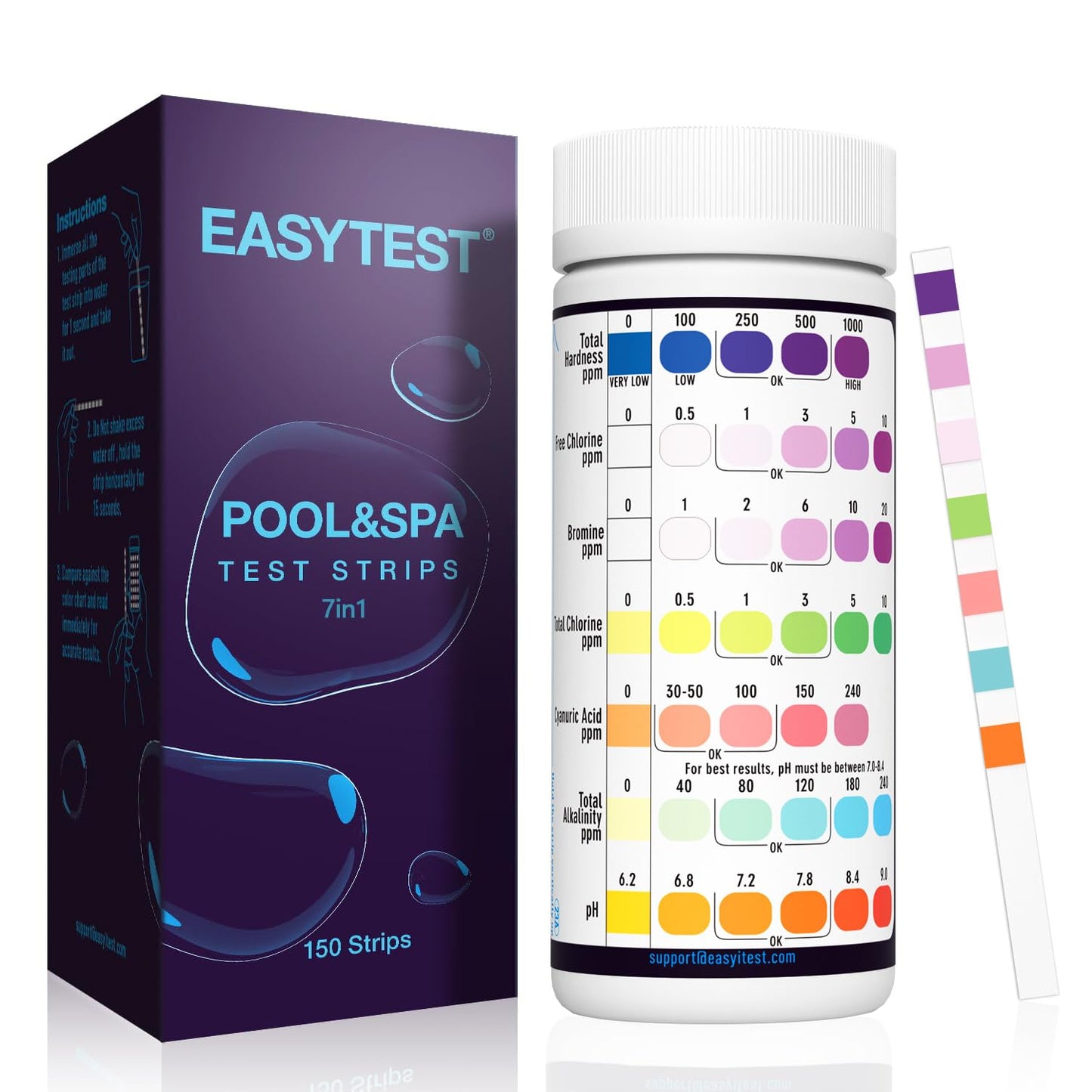 150 Pool Test Strips (Accurate pH Test)