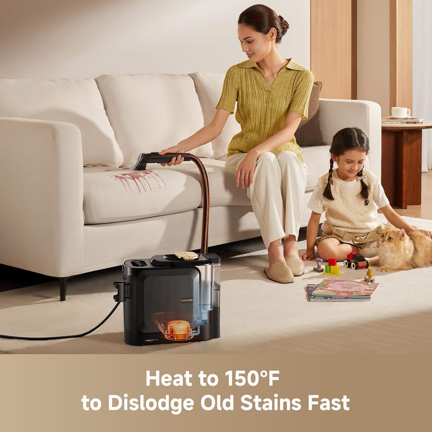 Portable Stain Remover for Fabrics and Carpets