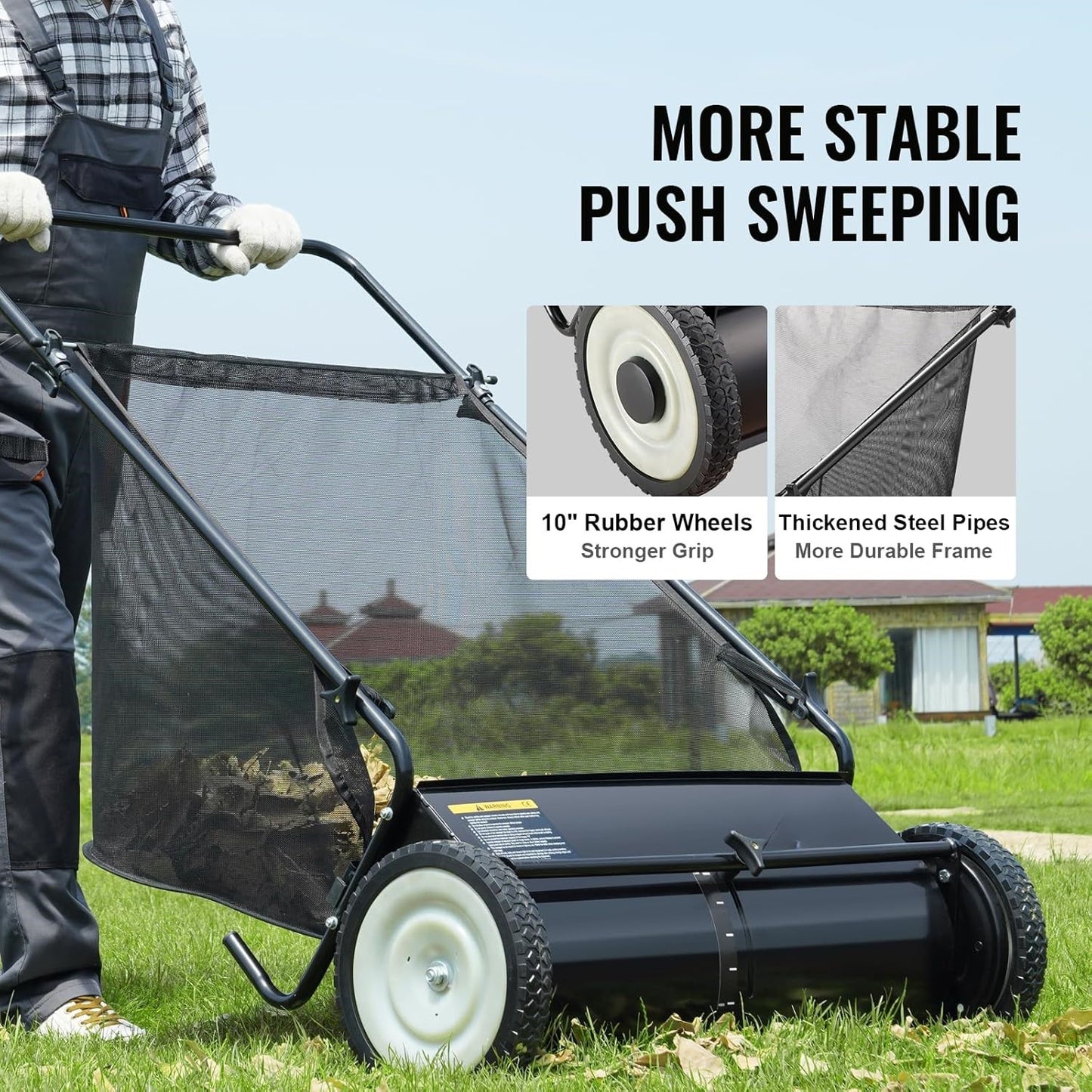 High Capacity Manual Garden Sweeper