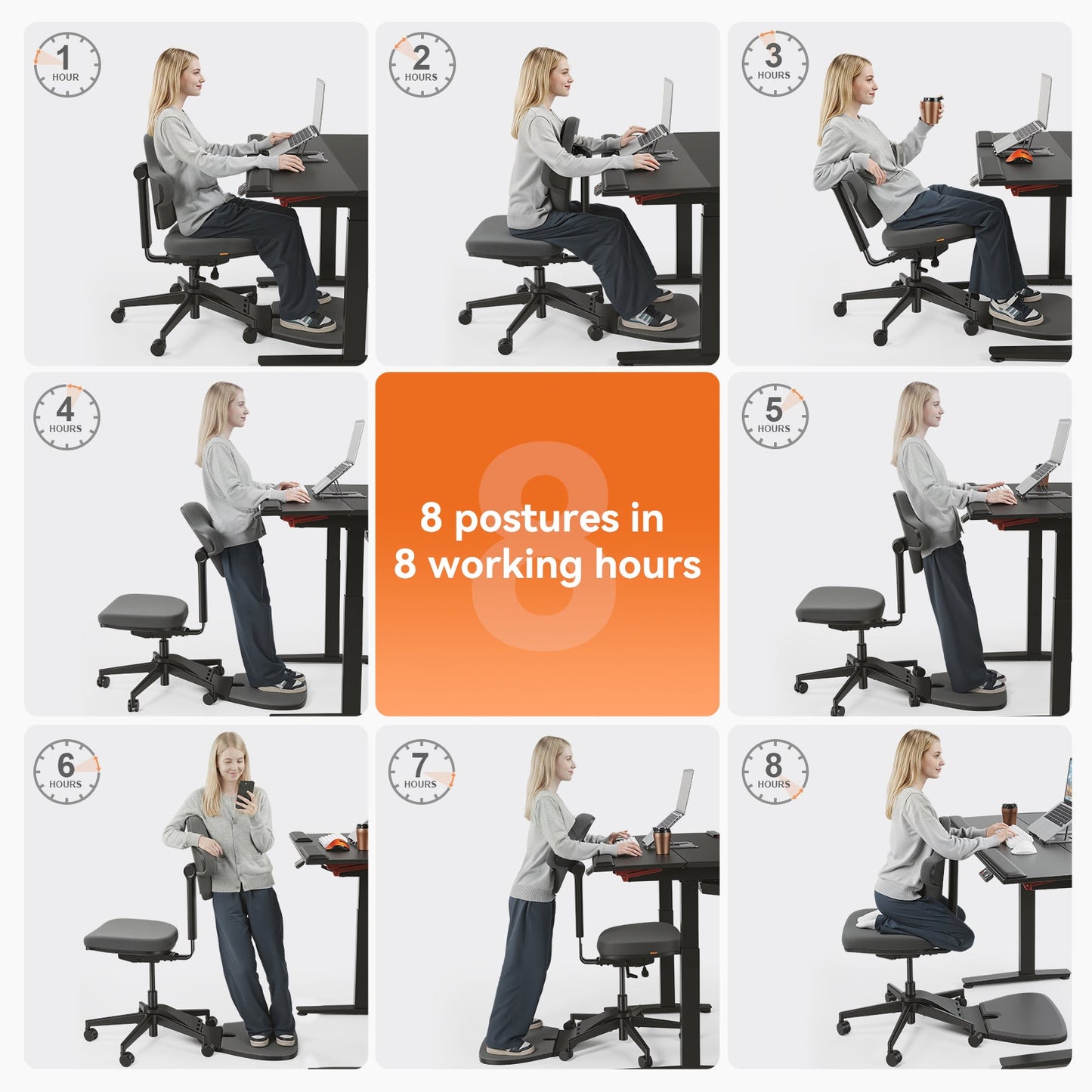 Dynamic Ergonomic Chair with Adjustable Lumbar Support