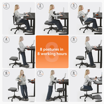 Dynamic Ergonomic Chair with Adjustable Lumbar Support