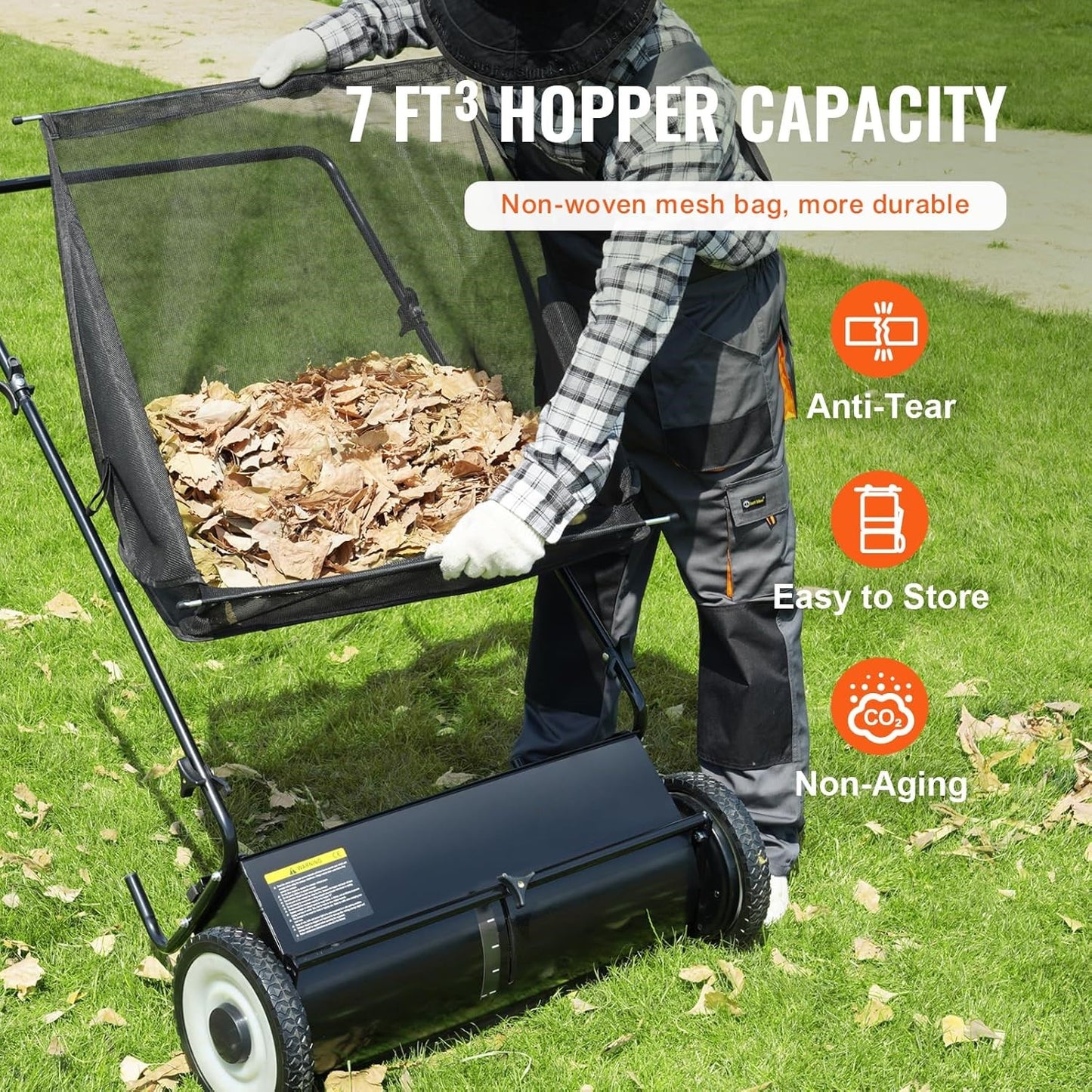 High Capacity Manual Garden Sweeper