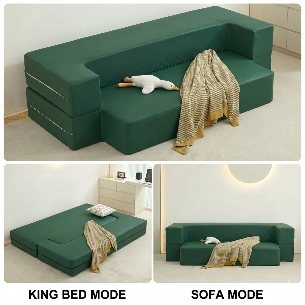 Memory Foam Convertible Sofa Bed