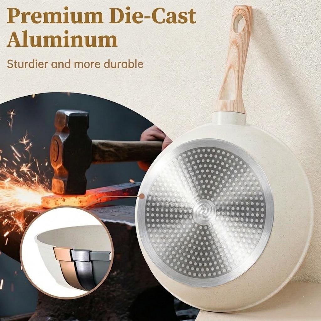 EleganceChef Pro-Set: 5 Pans + 4 Protectors