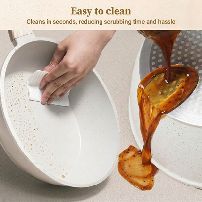 EleganceChef Pro-Set: 5 Pans + 4 Protectors