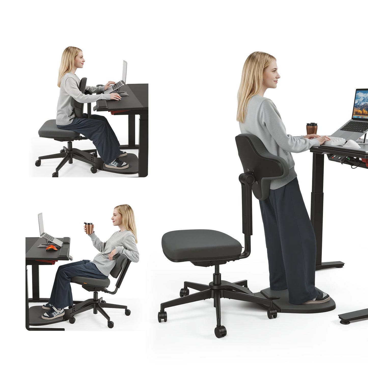 Dynamic Ergonomic Chair with Adjustable Lumbar Support